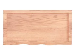 Estante pared madera roble tratada marrón claro 80x40x(2-6) cm ES15087