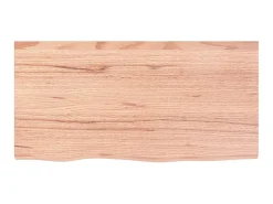 Estante pared madera roble tratada marrón claro 80x40x(2-6) cm ES15087