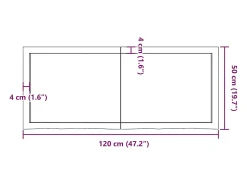Estante pared madera roble tratada marrón claro 120x50x(2-6) cm