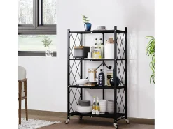 Estante plegable de 3-4 niveles para organizar el hogar, la cocina y la oficina - HomeMiYN