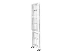 Estante Plegable SucceBuy Estantería Plegable Móvil de 4 Niveles, 91 x 53 x 152 cm, Estructura Metálica Robusta, Capacidad Estática de 340 kg y Dinámica de 90,7 kg