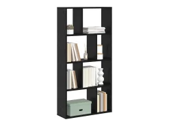 Estante Roble negro 60 x 20 x 120 cm Madera contrachapada