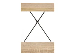 Estantería - Escalera de diseño 34 x 148 cm estilo roble y acero negro Loggia