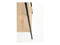 Estantería - Escalera de diseño 34 x 148 cm estilo roble y acero negro Loggia