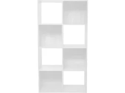 Estantería 5 Five 8 módulos mixtos blanco 134x67,5x32 cm