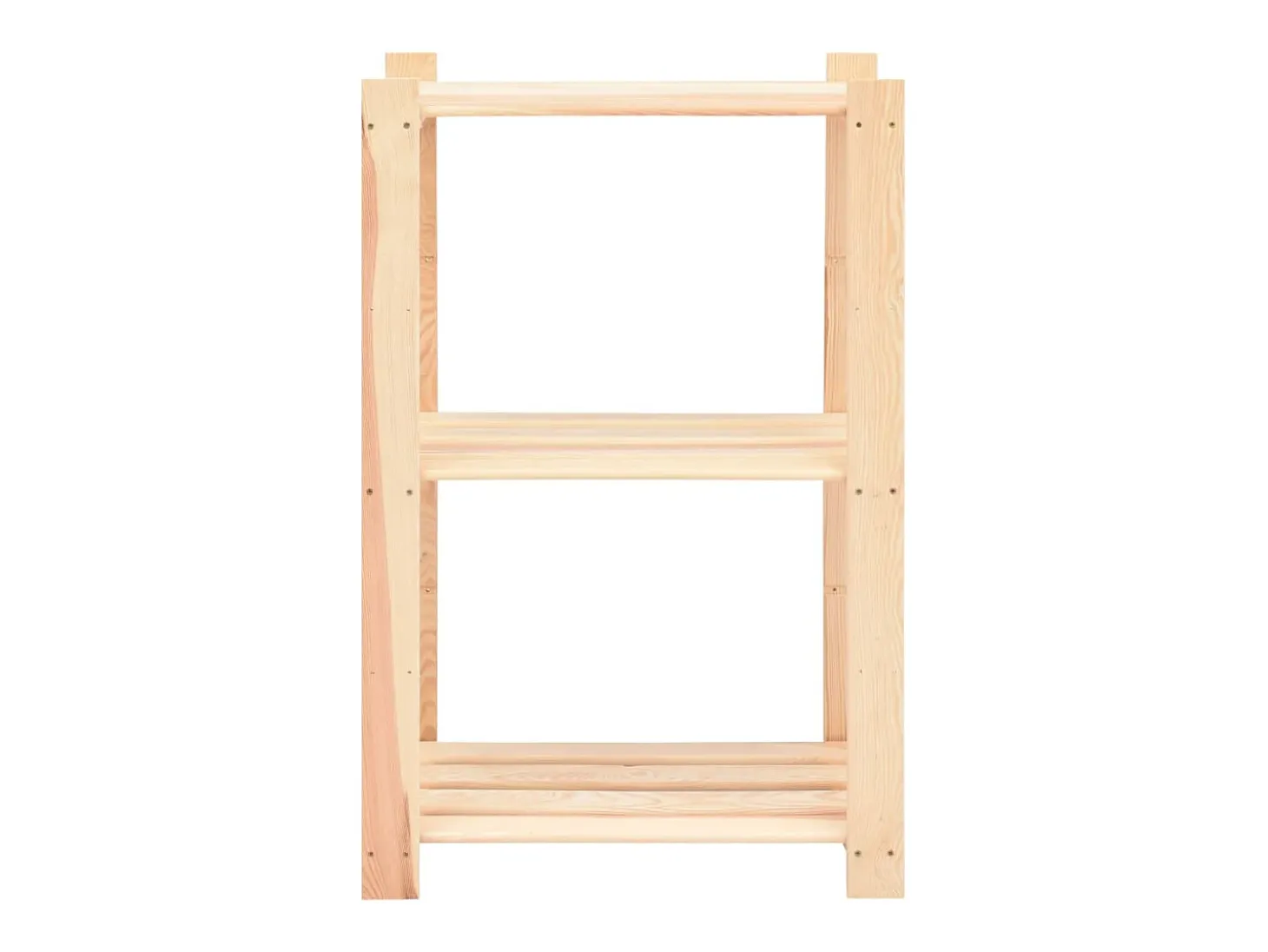 Estantería 3 niveles 2 unidades madera pino maciza 150 kg ES110962
