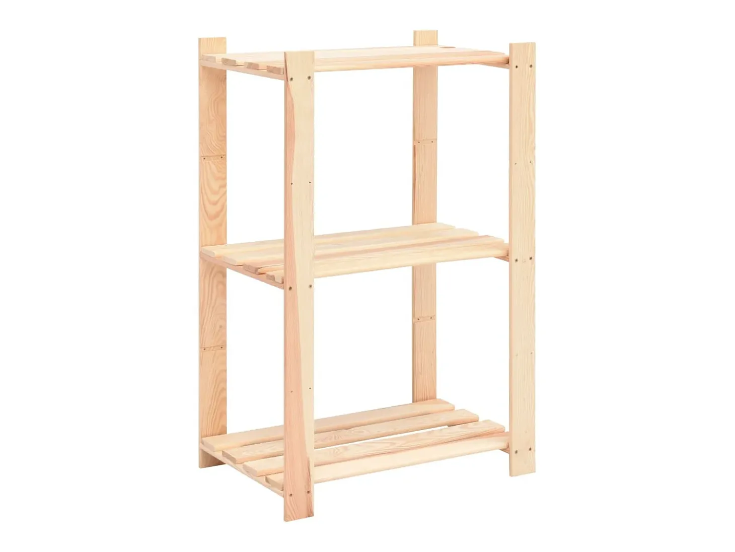 Estantería 3 niveles 2 unidades madera pino maciza 150 kg ES110962