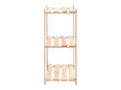 Estantería 3 niveles 3 unidades madera pino maciza 150 kg ES185494