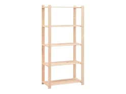 Estantería 5 niveles 3 unidades madera pino maciza 250 kg ES186996