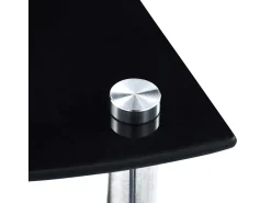 Estantería 4 niveles cristal templado negro 30x30x100 cm ES640584