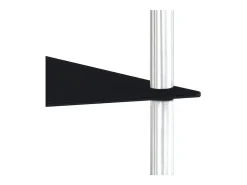 Estantería 3 niveles cristal templado negro 40x40x67 cm