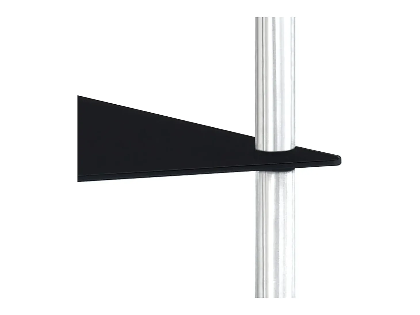 Estantería 3 niveles cristal templado negro 40x40x67 cm