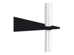Estantería 4 niveles cristal templado negro 40x40x100 cm ES520813