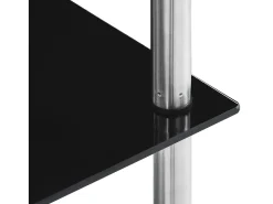 Estantería 6 niveles cristal templado negro 40x40x160 cm ES333245