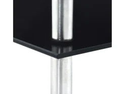 Estantería 5 niveles cristal templado negro 30x30x130 cm