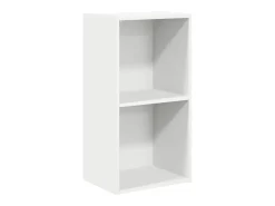 Estantería 2 niveles madera contrachapada blanco 40x30x76,5 cm
