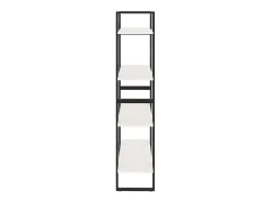 Estantería 4 niveles madera maciza de pino blanco 80x30x140 cm