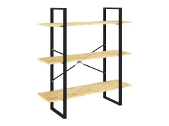 Estantería 3 niveles madera maciza de pino 100x30x105 cm