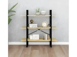 Estantería 3 niveles madera maciza de pino 100x30x105 cm