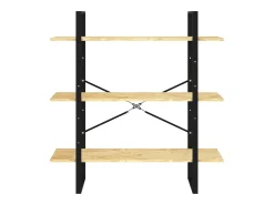 Estantería 3 niveles madera maciza de pino 100x30x105 cm