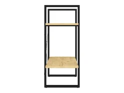 Estantería 2 niveles madera maciza de pino 60x30x70 cm