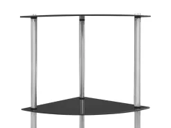 Estantería 6 niveles vidrio templado negro 30x30x160 cm ES941654