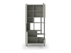 Estantería 5 puertas y estantes modelo Mallorca acabado verde/negro, 175cm(alto) 84cm(anc