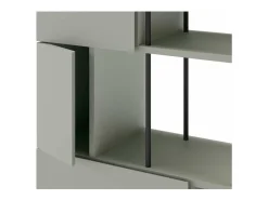 Estantería 5 puertas y estantes modelo Mallorca acabado verde/negro, 175cm(alto) 84cm(anc