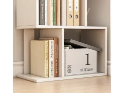 ESTANTERÍA ABIERTA DE PIE BLANCA ESTANTE ARMARIO BIBLIOTECA MODERNA LOFT 140 CM
