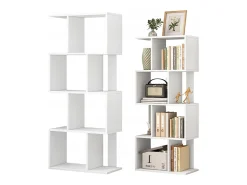 ESTANTERÍA ABIERTA DE PIE BLANCA ESTANTE ARMARIO BIBLIOTECA MODERNA LOFT 140 CM