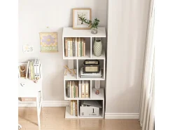 ESTANTERÍA ABIERTA DE PIE BLANCA ESTANTE ARMARIO BIBLIOTECA MODERNA LOFT 140 CM