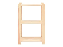Estantería almacenaje 3 niveles madera pino maciza 150 kg ES912795