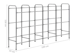 Estantería almacenaje para 12 cajas acero plateado 190x33x116cm ES521764