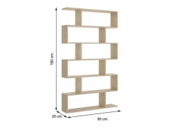 Estantería alta Ibros en natural 190 cm(alto)80 cm(ancho)25 cm(fondo).