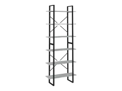 Estantería alta madera contrachapada gris Sonoma 80x30x210 cm