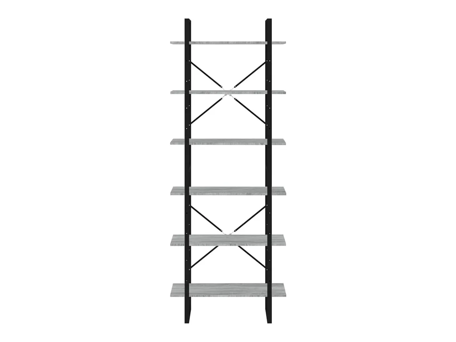 Estantería alta madera contrachapada gris Sonoma 80x30x210 cm