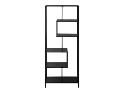 Estantería asimétrica de 6 niveles en metal negro