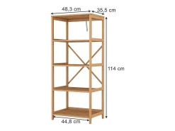 Estantería bambú 48.3x35.5x114 novaro