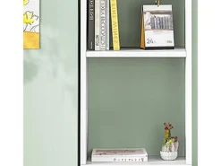 ESTANTERÍA BLANCA PARA LIBROS ESTANTES ALTOS ESCANDINAVOS COLUMNA ARMARIO