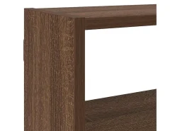 Estantería cúbica de pared de 7 compartimentos en roble marrón