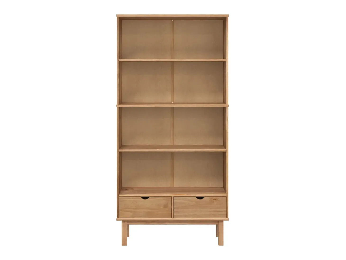 Estantería con 2 cajones OTTA madera maciza de pino marrón