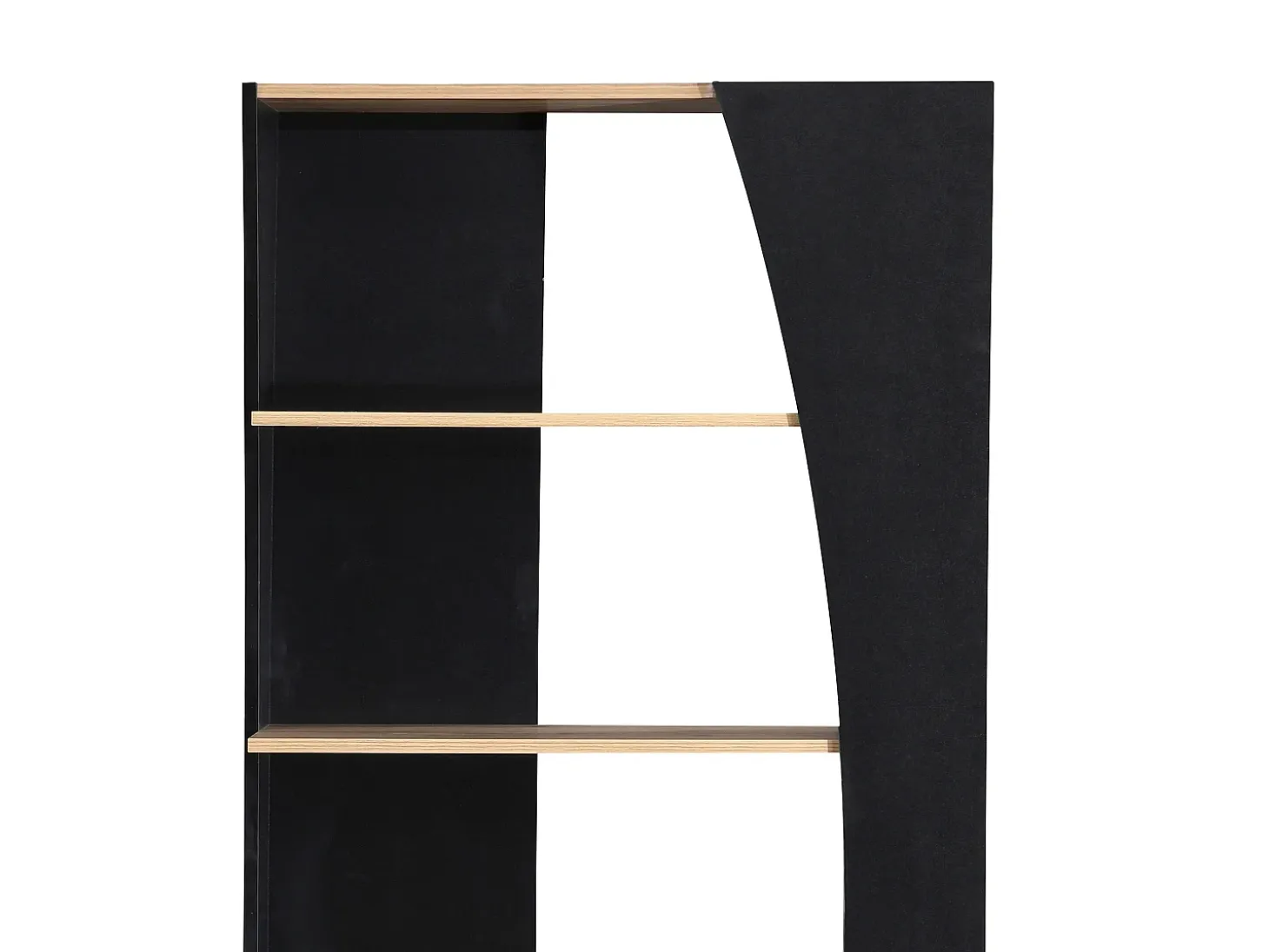 Estantería con 5 estantes - Negro y Natural - JILORA