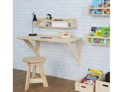 Estantería con barra central de pino Kit Line 40 cm