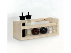 Estantería con barra central de pino Kit Line 40 cm