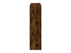Estantería con puertas madera roble ahumado 136x37x142 cm