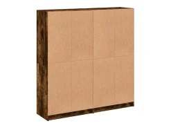 Estantería con puertas madera roble ahumado 136x37x142 cm