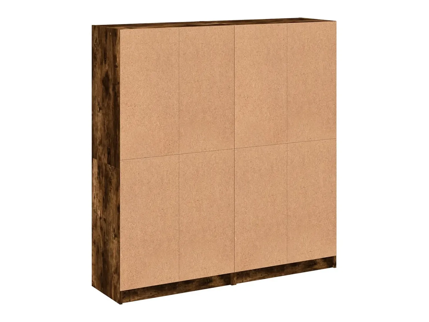 Estantería con puertas madera roble ahumado 136x37x142 cm