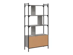 Estantería con puertas madera gris Sonoma 76,5x30x154,5 cm