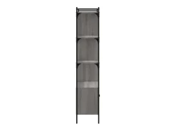 Estantería con puertas madera gris Sonoma 76,5x30x154,5 cm