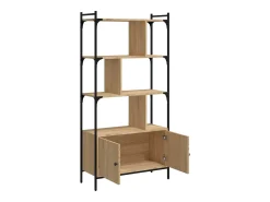 Estantería con puertas madera roble Sonoma 76,5x30x154,5 cm